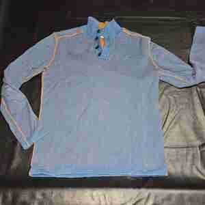 Sundance‎ Mens Blue Henley Sweater Medium